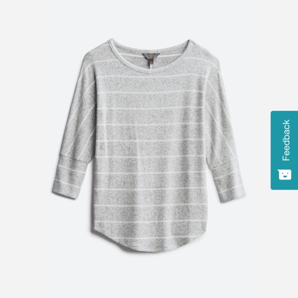 Gray striped sweater